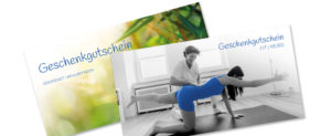 Geschenkgutschein Banner der Physiotherapie Praxis mensana•med in Köln
